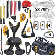Set vybavenia pre prácu vo výškach horolezeckou technikou